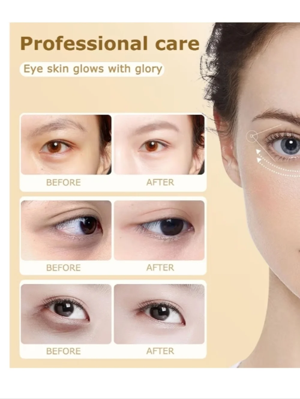 Avocado Eye Mask, Under Eye Patches for Puffy Eyes and Dark Circles, 60 Pcs